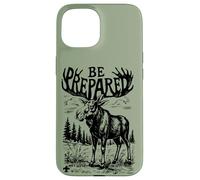 Carcasa para iPhone 15 Estar Preparado Alce Tipografía Scouting America Vintage