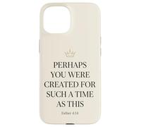 Carcasa para iPhone 15 Ester 4:14 Corona Versículo de la Biblia Fe Mujeres