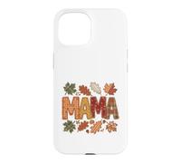 Carcasa para iPhone 15 Fall Mama Patchwork Style Hojas de otoño Calabaza