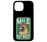Carcasa para iPhone 15 Familia de Fuentes Key West Florida Rooster Chicken Mile Zero Marker