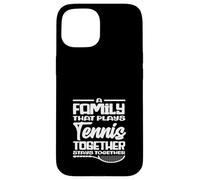 Carcasa para iPhone 15 Familia Que Juega Tenis Juntos Jugador de Tenis