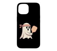 Carcasa para iPhone 15 Fantasma Jugando Pickleball con gráfico Bandana
