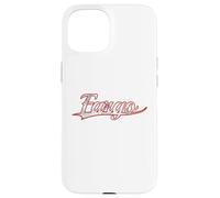 Carcasa para iPhone 15 Fargo North Dakota Midwest Vintage Varsity Distressed