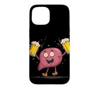 Carcasa para iPhone 15 Feliz día del hígado con Disfraz de Cerveza
