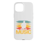 Carcasa para iPhone 15 Festival de música de Silueta de Tocadiscos Retro DJ