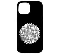 Carcasa para iPhone 15 Fibonacci Girasol Semilla Espiral Sagrada Naturaleza Geometría Arte
