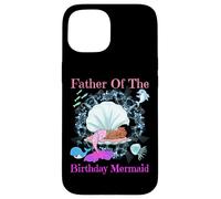 Carcasa para iPhone 15 Fiesta de Sirenas de Padre de cumpleaños para papá Negro