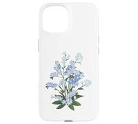 Carcasa para iPhone 15 Flor botánica Forget-Me-Not