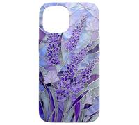 Carcasa para iPhone 15 Flor Silvestre Lavanda púrpura Floral