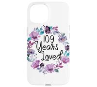 Carcasa para iPhone 15 Floral 109 Years Old 109th Birthday Women's 109 Years Loved