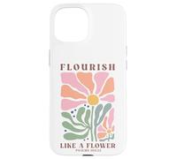 Carcasa para iPhone 15 Florece como una Flor Salmos 103:15 Fe Cristiana