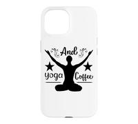 Carcasa para iPhone 15 Flujo de Amanecer Sereno y Vibraciones de café de Yoga