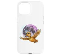 Carcasa para iPhone 15 Flying Duck Moon Night Bird Cute Duck Graphics