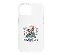 Carcasa para iPhone 15 Foster Adopt Love A Senior Dog Rescue Pittie Cute Dog