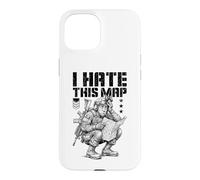 Carcasa para iPhone 15 FPS Gamer Funny I Hate This Map, Reproductor de Videojuegos Militar