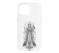 Carcasa para iPhone 15 Frigg Diosa Nórdica Cuervo Runa Reina de la Mitología Asgard