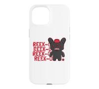 Carcasa para iPhone 15 Fuggler Reek-O Negro Peludo Fuggs Monstruo Texto