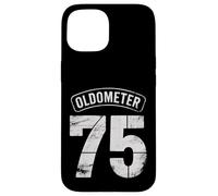 Carcasa para iPhone 15 Funny 75th Birthday Oldometer Odómetro 75 años Old Joke