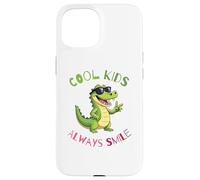 Carcasa para iPhone 15 Funny Animal Cool Kids Always Smile, Crocodile Alligator