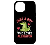 Carcasa para iPhone 15 Funny Animal Crocodile, Just a Boy Who Loves Alligator