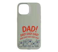 Carcasa para iPhone 15 Funny Cat Dad Yelling Cats Father's Day