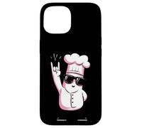 Carcasa para iPhone 15 Funny Chef Rockstar Cook Retro Style Rosa Diseño