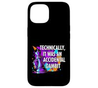 Carcasa para iPhone 15 Funny Chess Player Accidental Gambit Blunder Quote