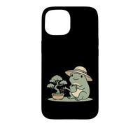 Carcasa para iPhone 15 Funny Frog Bonsai Gardening Japanese Style Plant Lover
