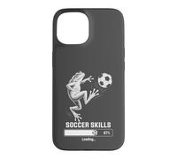 Carcasa para iPhone 15 Funny Frog FÚTBOL Habilidades Cargando Kick Off Club Juego En Coach