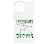 Carcasa para iPhone 15 Funny I Survived Calculus Escuela de Matemáticas