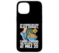 Carcasa para iPhone 15 Funny Marathon Runner Carbo Loading Mile 20 Joke