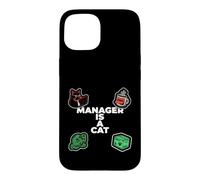Carcasa para iPhone 15 Funny Office Humor Manager Is A Cat Feline Boss