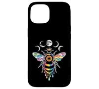 Carcasa para iPhone 15 Funny Queen Bee Moon Fases Corona Celestial