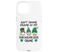Carcasa para iPhone 15 Funny St Patricks GNOME Prone to Shenanigans with My Gnomies