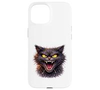 Carcasa para iPhone 15 Furia del Gato Negro Feroz