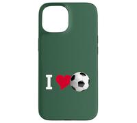 Carcasa para iPhone 15 fútbol yo Juego Amor Deportes Pelota césped Puerta Copa Mundial