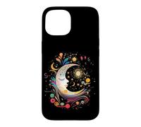 Carcasa para iPhone 15 Galaxy Night Sky Moon Lunar Stars Sun Love