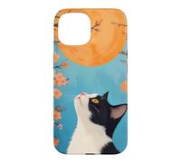 Carcasa para iPhone 15 Gato Japonés Mirando Al Sol