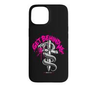 Carcasa para iPhone 15 Get Behind Me Mark 8:33 Cita de Jesús Cruz de Serpiente Cristiana