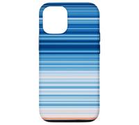 Carcasa para iPhone 15 Global Warming Blue Red Stripe Pattern