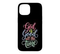 Carcasa para iPhone 15 God Is Good All The Time Christian Cute Bible Versículo