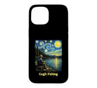 Carcasa para iPhone 15 Gogh Pesca Divertido Pescador Al Aire Libre Lago Arte Go Fish