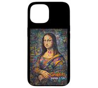 Carcasa para iPhone 15 Graffiti Mona Lisa Pop Art - Colorful Street Art Masterpiece
