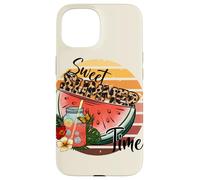Carcasa para iPhone 15 Gráfico de sandía Dulce de Verano, Estilo Retro