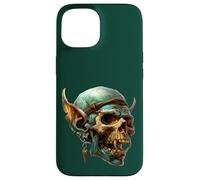 Carcasa para iPhone 15 Green Goblin Core Skeleton Face Men Graphic Halloween Skull