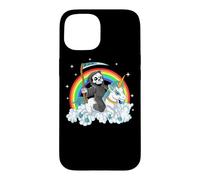Carcasa para iPhone 15 Grim Reaper Riding Unicorn | Aesthetic Pastel Goth Girls