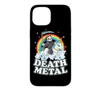 Carcasa para iPhone 15 Grim Reaper Riding Unicorn | Death Metal Pastel Goth