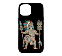 Carcasa para iPhone 15 Guerrero Azteca Códice Mexicano Arte Mesoamericano Tribal Azteca