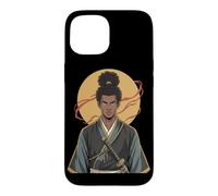 Carcasa para iPhone 15 Guerrero Samurai Africano Katana Negro Historia Mes Bushido