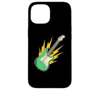Carcasa para iPhone 15 Guitarra eléctrica Retro Lightning Bolt Rock Music Graphic